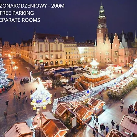 Apartament Good Morning Wroclaw - 100M Rynek - Netflix - Free Parking - 3 Separate Rooms Lägenhet